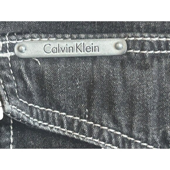 Calvin Klein Jeans Boxy Full Front Zip Denim Overshirt Stone Wash Cotton Small - Picture 7 of 14